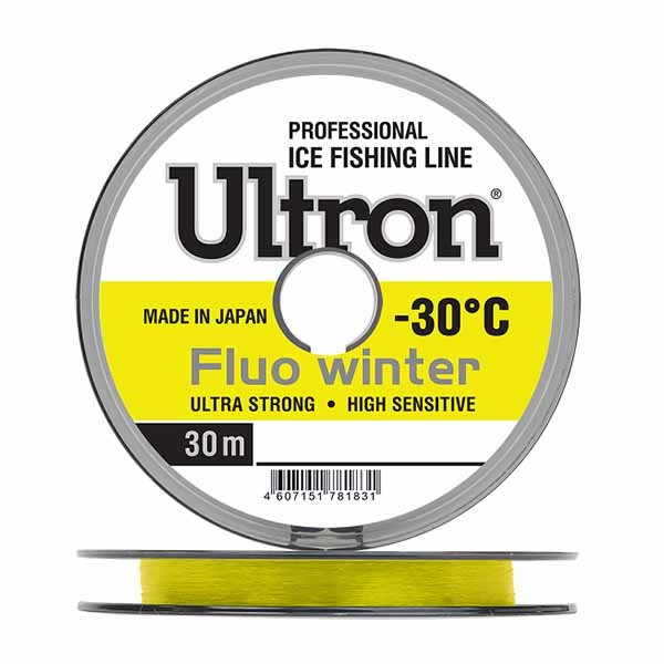 Леска зимняя Ultron Fluo Winter - 0.10 мм (30 м)