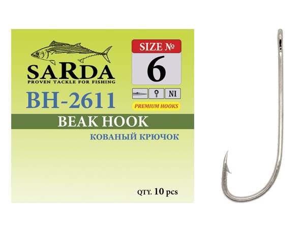 Крючки Sarda Beak Hook 2611 - №6
