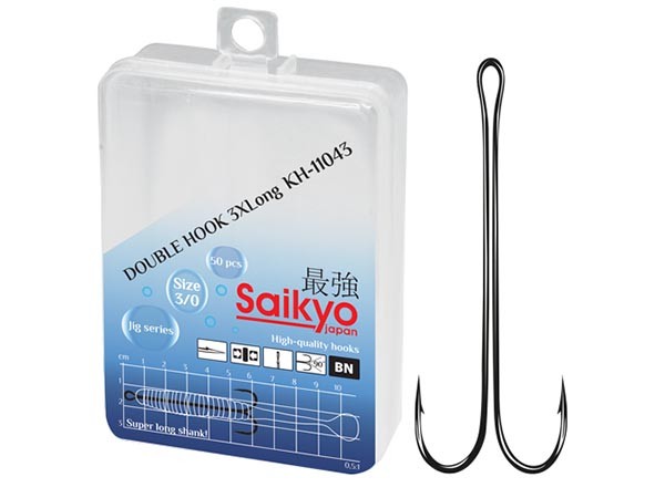 Двойник Saikyo KH-11043 Double Hook 3XLong - №2/0 (удлиненный)