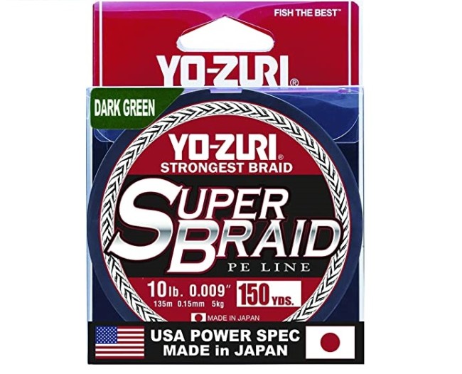 Плетеный шнур Yo-Zuri PE Super Braid 150yd Dark Green 10Lbs (0.15 мм)