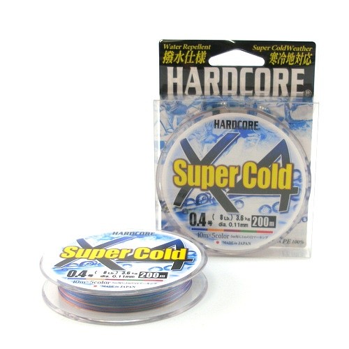 Плетеный шнур Duel PE Hardcore Super Cold X8 200m #0.6 5color 5.8Kg