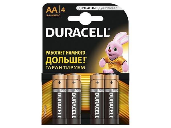 Батарейки Duracell LR6 - тип АА (4 шт)