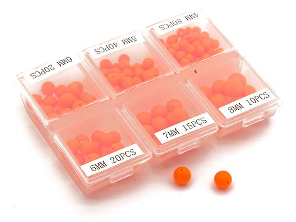 Набор силиконовых бусин EcoPro в коробочке (Оранжевые)