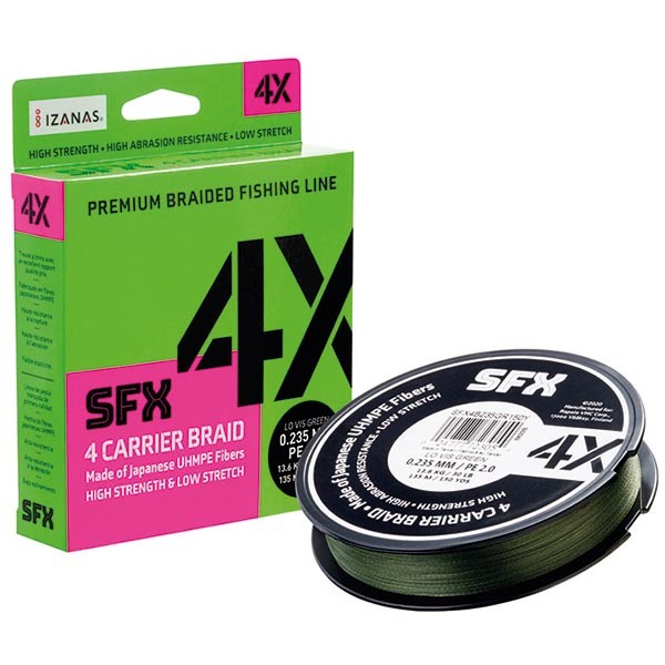 Плетеный шнур Sufix SFX 4X 1.5 (0.205 мм), 135 м (хаки)