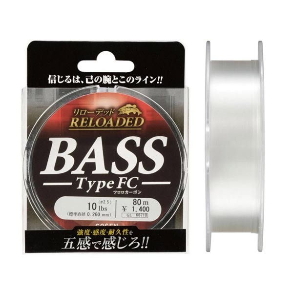 Леска флюорокарбоновая Gosen Fluorocarbon Reloaded Bass FC 0.221 мм (80 м)