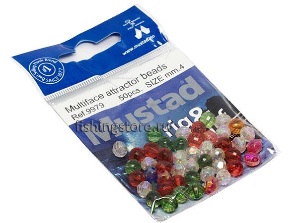 Бусинки для оснасток цветные Mustad 9979 - 4 мм (пластиковые)