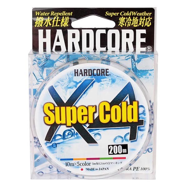 Плетеный шнур Duel PE Hardcore Super Cold X4 - 0.6 (0.13 мм), 200 м (Multicolor)