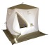 Палатка зимняя куб Следопыт Premium (1.8 х 1.8 м, Oxford 240D, 3 слоя, оливково / белый)