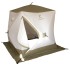 Палатка зимняя куб Следопыт Premium (2.1 х 2.1 м, Oxford 240D, 3 слоя, оливково / белый)