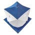 Палатка зимняя куб Следопыт (1.8 х 1.8 м, Oxford 210D, 1 слой, синий / белый с принтом)
