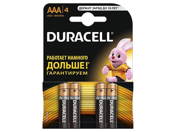 Батарейки Duracell LR03 - тип ААА (4 шт)