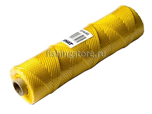 Шнур плетеный Универсал на бобине - 2 мм (желтый, 125 м)