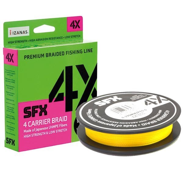 Плетеный шнур Sufix SFX 4X 1.0 (0.165 мм), 135 м (желтый)
