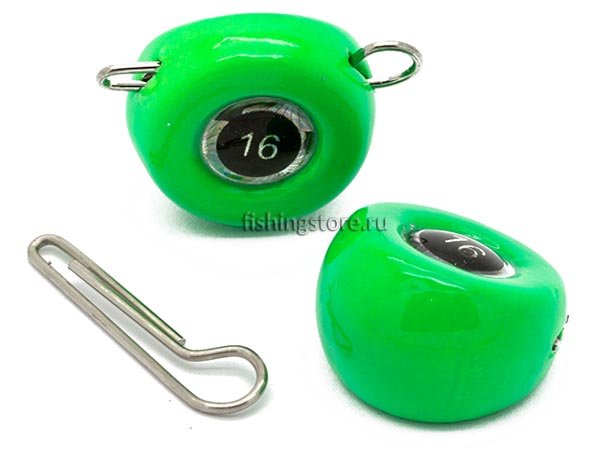 Груз чебурашка крашеная разборная Таблетка - 10 грамм (зеленая)